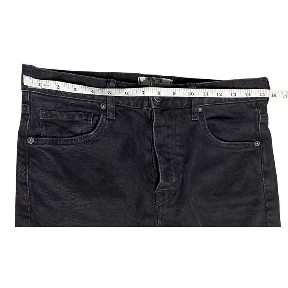 We the Free People Jeans Sz 27 Faded Black Bren Boyfriend Distressed Button Fly - Picture 4 of 7